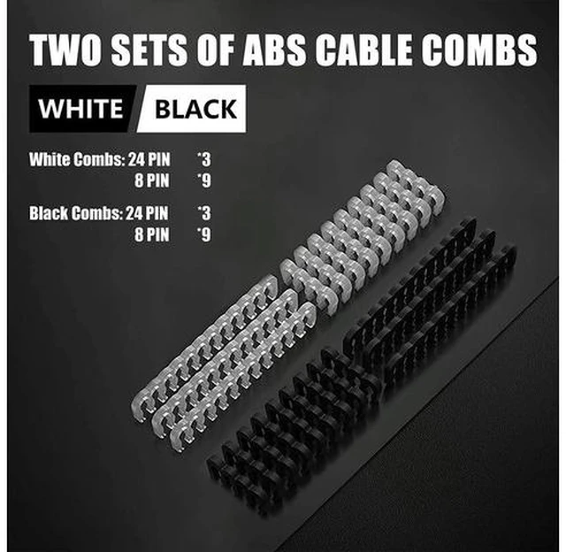 Alt view image 5 of 6 - Cable Extensions Kit 30CM With Cable Combs Extension Power Supply Cable 24Pin 8Pin(4+4) 8Pin(6P+2P) For ATX Power