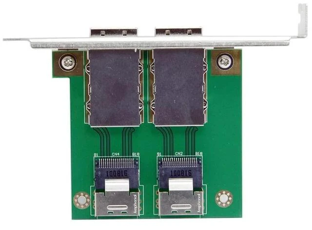 Main image of Ports Mini SAS SFF-8088 to SAS 36Pin SFF-8087 PCBA Female Adapter with PCI Bracket