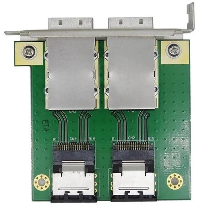 Alt view image 6 of 7 - Ports Mini SAS SFF-8088 to SAS 36Pin SFF-8087 PCBA Female Adapter with PCI Bracket
