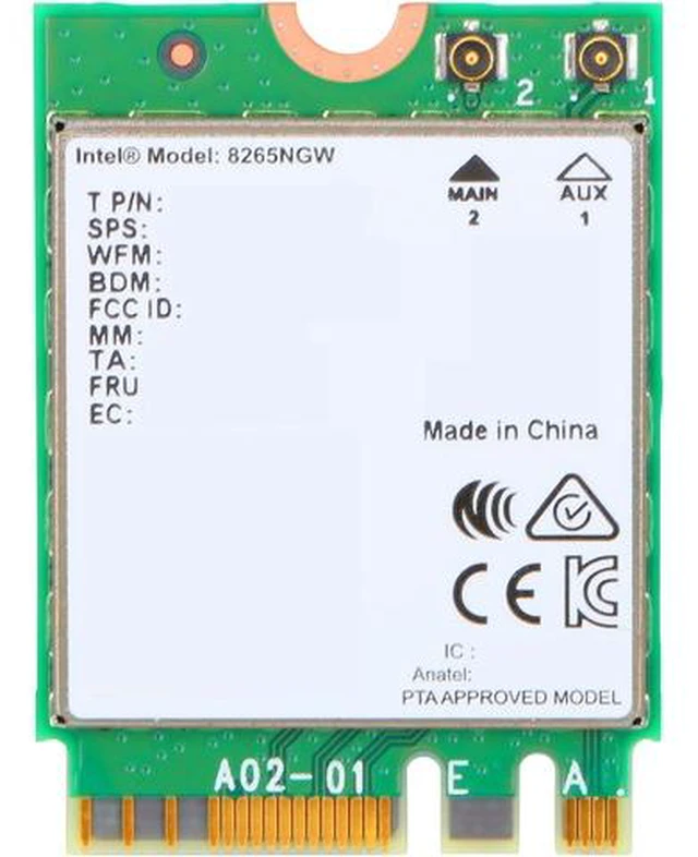 Main image of 8265 IEEE 802.11ac Bluetooth 4.2 - Wi-Fi/Bluetooth Combo Adapter for Notebook (8265.NGWMG)