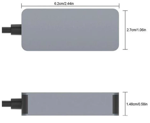 Alt view image 4 of 4 - A/Type C To 2.5G RJ45 Ethernet Adapter USB C To 2.5G Ethernet Adapter 2500Mbps External Network Card USB3.0 for PC Laptop