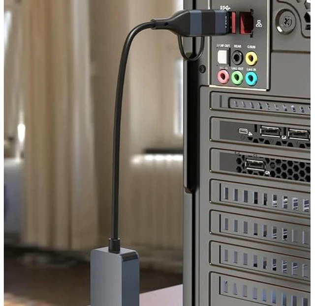 Alt view image 3 of 4 - A/Type C To 2.5G RJ45 Ethernet Adapter USB C To 2.5G Ethernet Adapter 2500Mbps External Network Card USB3.0 for PC Laptop