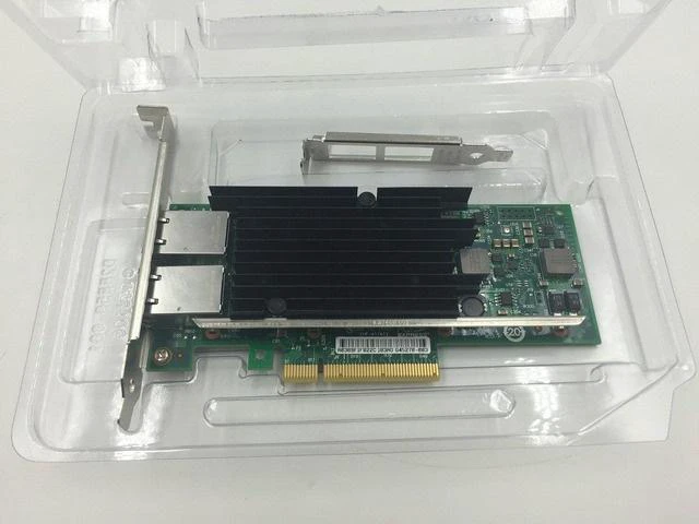 Main image of X540T2BLK Intel Ethernet Converged Network Adapter X540-T2 - PCI Express x8 - 2 Port(s) - 2 x Network (RJ-45) - Twisted Pair - Low-profile, Full-height - Bulk