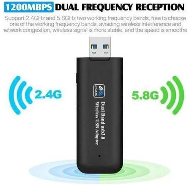 Alt view image 3 of 6 - 1pcs USB 3.0 AC1200 802.11ac WiFi Wireless Adapter 1200Mbps Dual Band Wireless USB Adapter WiFi Network Receiver Adapter 3D11