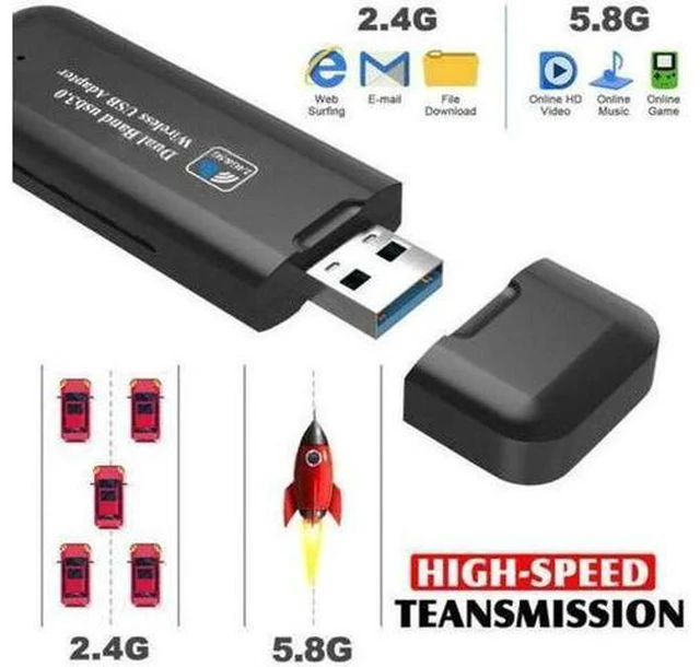 Alt view image 4 of 6 - 1pcs USB 3.0 AC1200 802.11ac WiFi Wireless Adapter 1200Mbps Dual Band Wireless USB Adapter WiFi Network Receiver Adapter 3D11