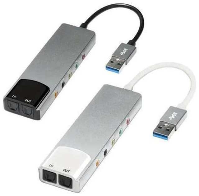 Main image of USB Sound Card AC-3 DTS Headphone Adapter 7.1 5.1 Channel Soundcard Optical Adapter for Notebook Aluminium Sound Card