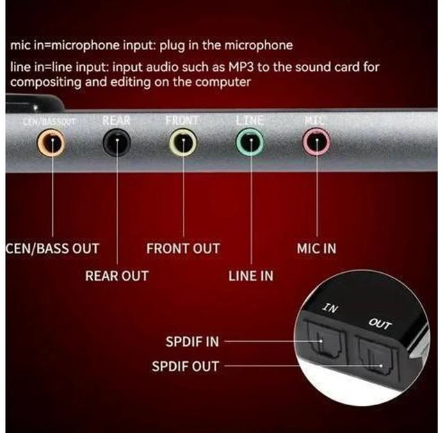 Alt view image 2 of 7 - USB Sound Card AC-3 DTS Headphone Adapter 7.1 5.1 Channel Soundcard Optical Adapter for Notebook Aluminium Sound Card