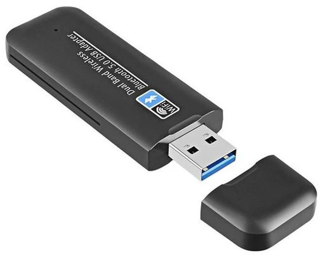 Alt view image 2 of 7 - 2.4/5Ghz Wireless External Receiver USB WiFi Bluetooth 5.0 Adapter 1300Mbps Dual Band Mini WiFi Dongle for Laptop eokCXOY