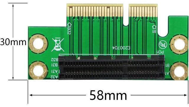 Alt view image 3 of 7 - Express 4X Riser Card 90-Degree Adapter Card PCI-E 4X Extender Extension Card for 1U, Small Computer and Server Case (PCIE 4X)