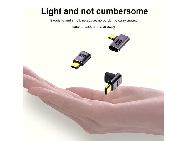 Alt view image 2 of 5 - USB4 Type-C Adapter 40Gbps 240W Reversible Connector, 8K Video PD Fast Charging for Phone/Laptop