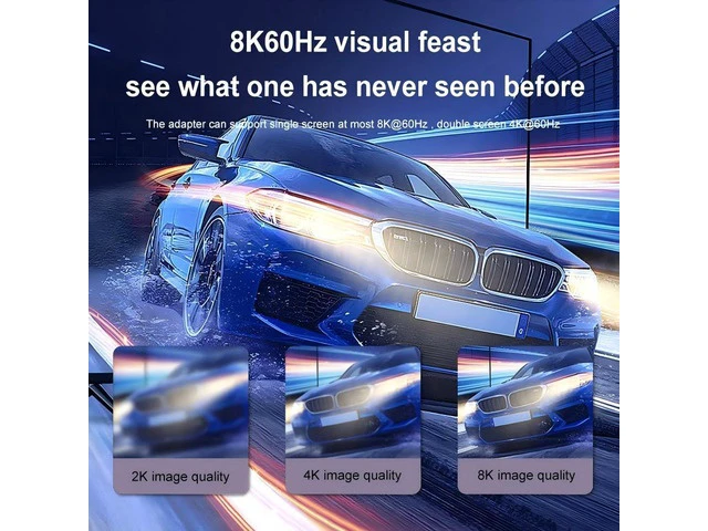 Alt view image 3 of 5 - USB4 Type-C Adapter 40Gbps 240W Reversible Connector, 8K Video PD Fast Charging for Phone/Laptop