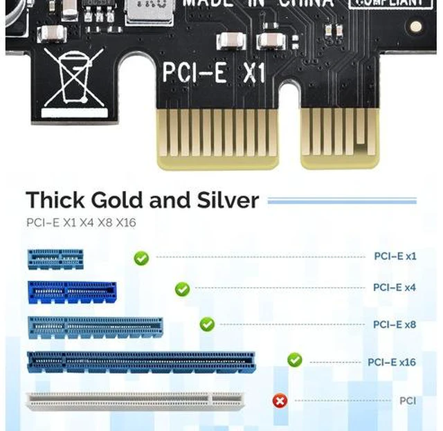 Alt view image 2 of 7 - PCIE USB 3.0 Card 7 Ports PCI Expree to USB Expansion Card Super Speed 5Gbps PCI-e USB3.0 Hub Controller Adapter for Windows 11/10/8/7/XP/Vista