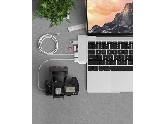 Alt view image 7 of 7 - USB 3.1 Type-C Hub To HDMI Adapter 4K Thunderbolt 3 USB C Hub with Hub 3.0 TF SD Reader Slot PD for MacBook Pro/Air 2016/2017-Gary