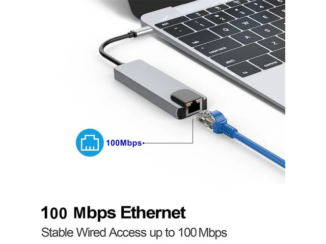 Alt view image 4 of 7 - 5 In 1 Type-C Hub USB C HUB Type C To USB 3.0 Dock Station 5 Port Multi Adapter OTG Compatible With 4K Video HD Output Adapter