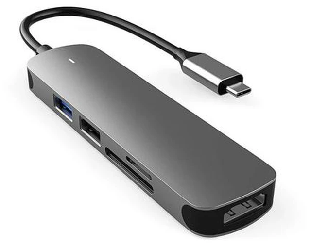 Main image of USB C Hub HDMI Adapter, 5-in-1 Type C Hub to HDMI 4K, 2 USB 3.0/2.0 Ports, SD/TF Cards Reader, Dock, Gigabit Ethernet Hub for MacBook Pro 13/15, 2018 Mac Air, Chromebook and More