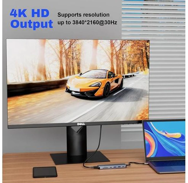 Alt view image 3 of 7 - USB C Hub,7 in 1 Adapter,Multiport Adapter with 4K HDMI, USB C & 2*USB3.0, PD 100W, SD/TF, USB C Docking Station for MacBook Air/Pro, iPad, Windows, Steam Deck, Switch