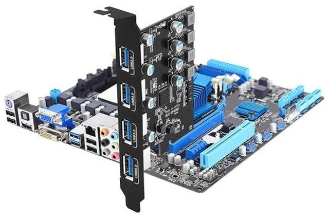 Main image of 4 Port PCI Express Expansion Card, USB 3.0 4-Port Front Expansion Card, PCIE USB Hub Controller Adapter for Connect 4 Devices Expanded, Supports Windows 11/10/8/7 / Vista/XP (32/64-bit)