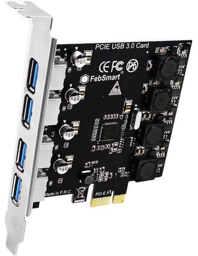 Main image of Jansicotek 4 Port PCIE Expansion Card, USB 3.0 Superspeed 5Gbps Front Expansion Card, Internal USB Hub Converter for Win XP Win7 Win 8 Win 10 Win 11 Linux