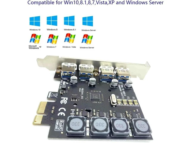 Alt view image 6 of 7 - Jansicotek 4 Port PCIE Expansion Card, USB 3.0 Superspeed 5Gbps Front Expansion Card, Internal USB Hub Converter for Win XP Win7 Win 8 Win 10 Win 11 Linux