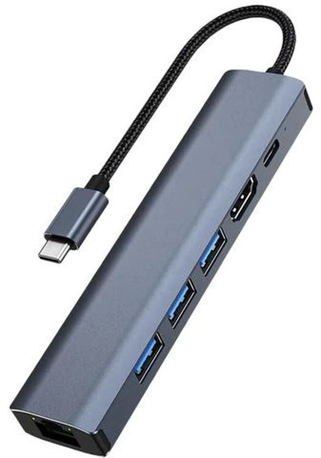 Main image of USB 3.0 Hub Ethernet Adapter 1000M Gigabit Network Converter with 3 USB3.0 Ports Hub Compatible with Laptop PC Nintendo Switch MacBook Mac XPS Windows Linux macOS, and More