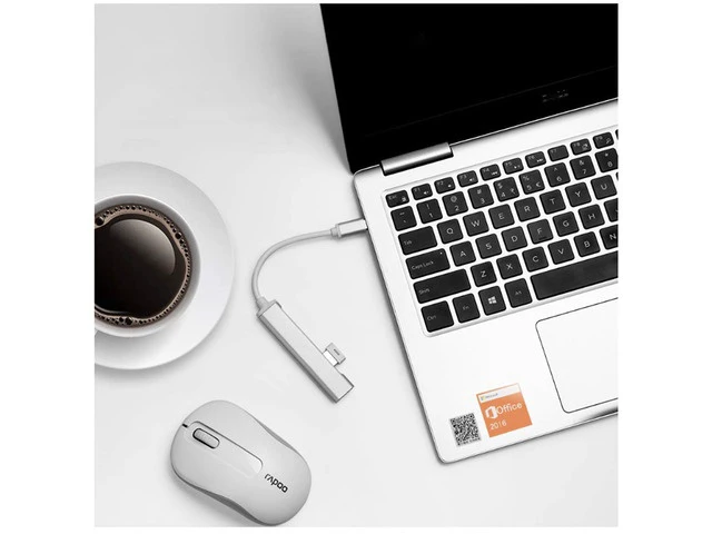Alt view image 6 of 7 - USB 3.0 Hub, USB3.0 to 4 X USB 3.0 Hub Adapter Compatible for MacBook, Mac Pro, Mac Mini, iMac, Surface, Notebook PC, Laptop, HDD-Silver