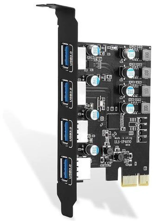 Main image of PCIE USB 3.0 Card 4 Ports PCI Expree to USB Expansion Card Super Speed 5Gbps PCI-e USB3 Hub Controller Adapter for Windows 11, 10, 8.x, 7, Vista, XP Desktop PCs