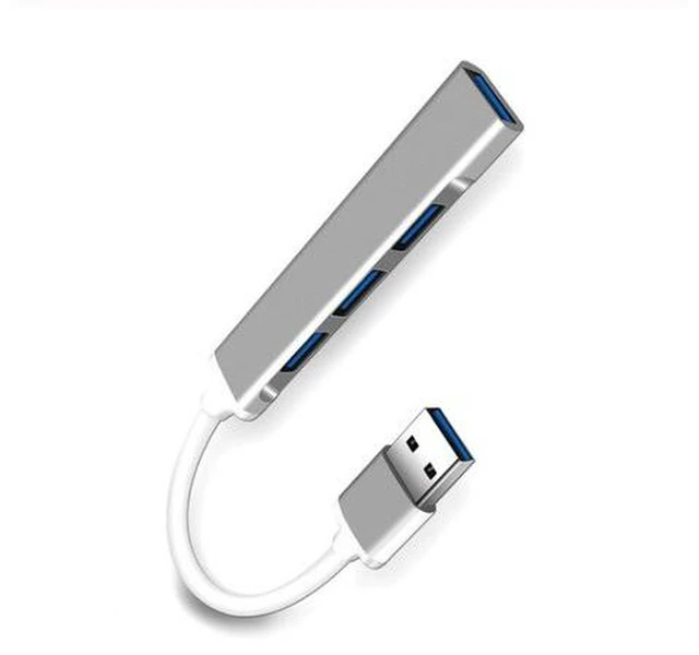 Main image of USB3.0 with 4-Port Hub,USB3.0 Adapter, ESTONE Slim Aluminum,USB Hub with 4 Port USB 3.0 for Laptop, PC, Computer, Mobile HDD, Flash Drive USB Laptops and Other USB Devices-Gray