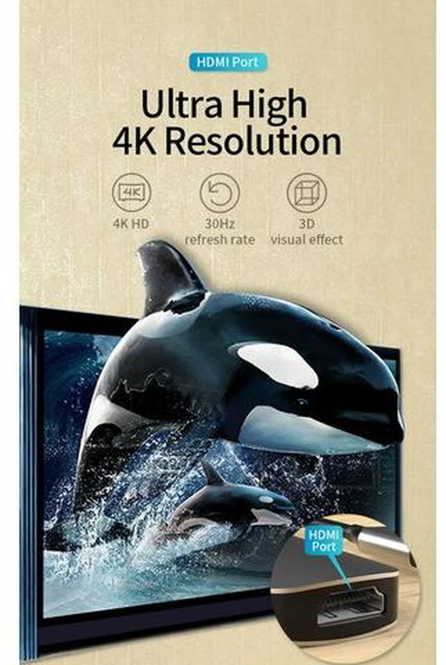 Alt view image 6 of 7 - USB C Hub 4 in 1 Type C Dock to HDMI 4K,2 USB 3.0/2.0 Ports, 60W PD Charging Adapter Compatible with Mac-Book Pro Air ,Galaxy Note 10 S10 S9 S8,Surface Go,Dell XPS and More USB C Ports