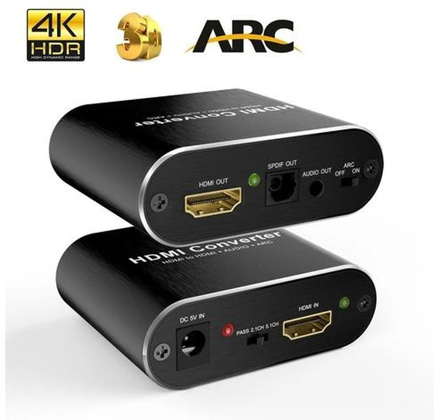 Main image of 4K@60Hz HDMI to HDMI + Audio (SPDIF + 3.5mm Audio) 5.1 ARC Audio Extractor Converter (OZV8)