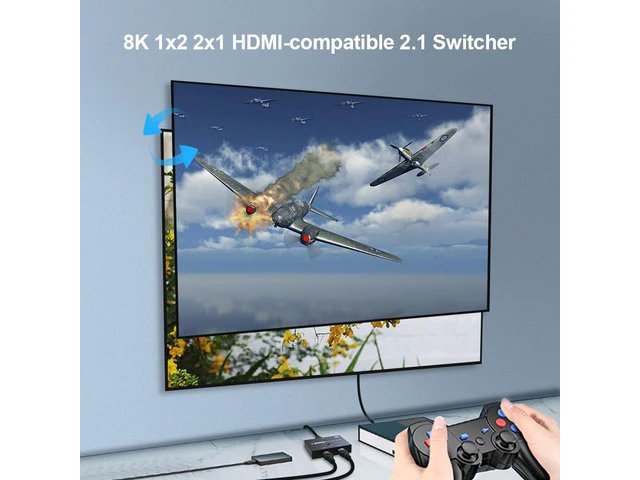 Alt view image 7 of 7 - HDMI-compatible Ultra HD 8K Bi-Direction Switch High Speed 48Gbps Splitter 8K@60Hz 4K@120Hz Directional 2.1 Converter For Xbox PS5