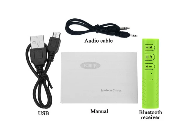 Alt view image 4 of 7 - AX-03 3.5mm Bluetooth Stereo Headphone Earphone Audio Receiver Adapter Converter, Green