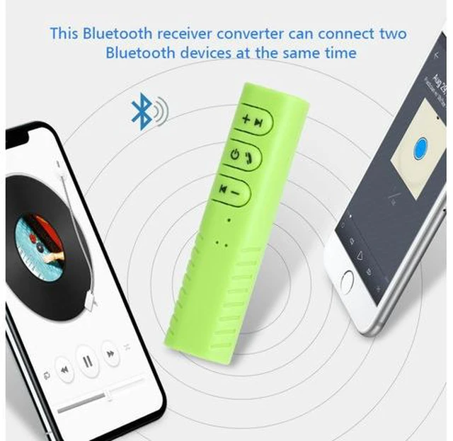 Alt view image 6 of 7 - AX-03 3.5mm Bluetooth Stereo Headphone Earphone Audio Receiver Adapter Converter, Green