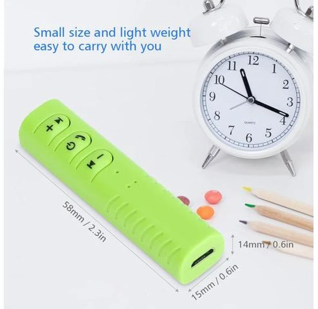 Alt view image 5 of 7 - AX-03 3.5mm Bluetooth Stereo Headphone Earphone Audio Receiver Adapter Converter, Green