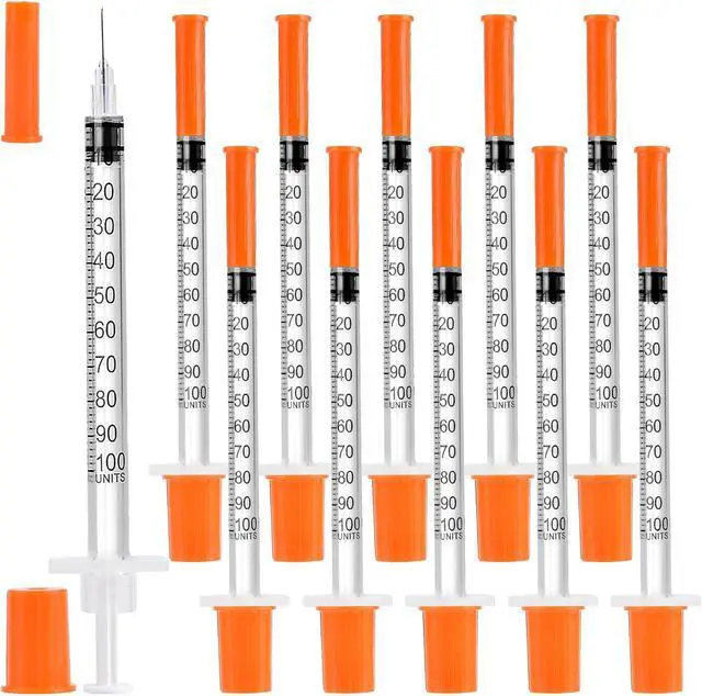 Main image of 100 PACK U-100 Syringes 30G 5/16" (8mm) 1ml/cc, Disposable Syringe 1ml 31 Gauge 8mm 100