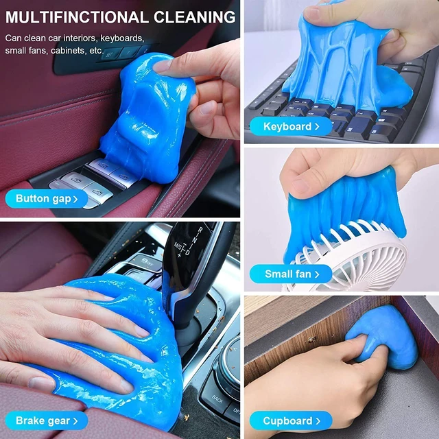 Alt view image 4 of 7 - Car Cleaning Gel Kit - Universal Auto Interior Detailing Putty & Dust Remover for Dash Vents Keyboards Electronics, Soft Slime Putty with Detail Brush, Car Cleaning Supplies Gifts for Men Women