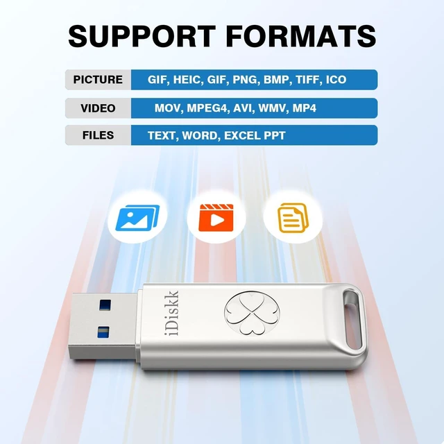 Alt view image 5 of 7 - MFi 64GB iPhone Flash Drive USB-C 3 Photo Stick for iPhone Android One-Click Auto Photo&Video Backup USB flash drive,Multiport Connection Memory Stick to Easily Store & Transfer FilesApp need