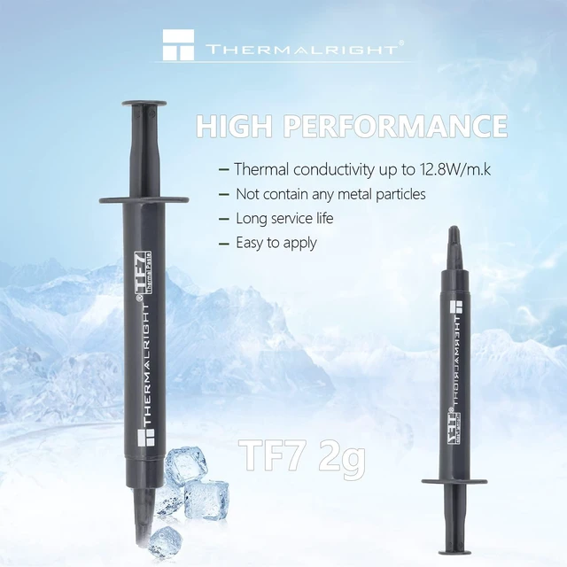 Alt view image 2 of 7 - TF7 2g Thermal Compound Paste for CPU Coolers, Heat Sink Paste High Conductivity 12.8W/m.k for All Processors(CPU,GPU), Non-Conductive,with A Spatula Tool