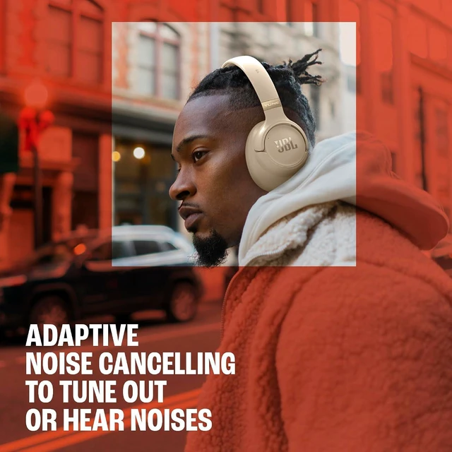 Alt view image 3 of 7 - Tune 780NC - Wireless Over-Ear Noise Cancelling Headphones - Black Hi-Res JBL Pure Bass Sound plus Spatial Sound, Adaptive Noise Cancelling, & Up to 76 hours (or up to 50 with ANC on) Beige