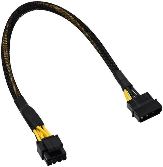 Main image of WRIARICH Molex to CPU 8 Pin EPS Power Cable, LP4 Molex Male to CPU 8 Pin (4+4) EPS-12V Adapter Converter Sleeved 13-inch(33cm)