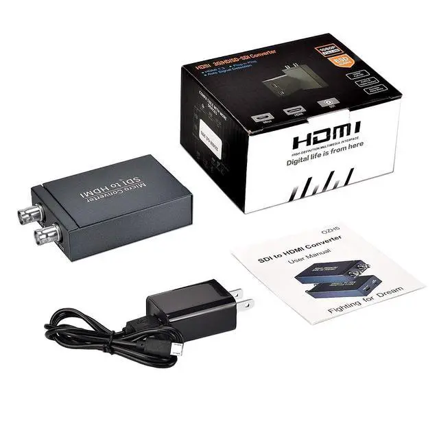 Alt view image 6 of 6 - WRIARICH SDI to HDMI Converter Adapter for 3G-SDI/HD-SDI/SD-SDI Signals, 1080P@60Hz