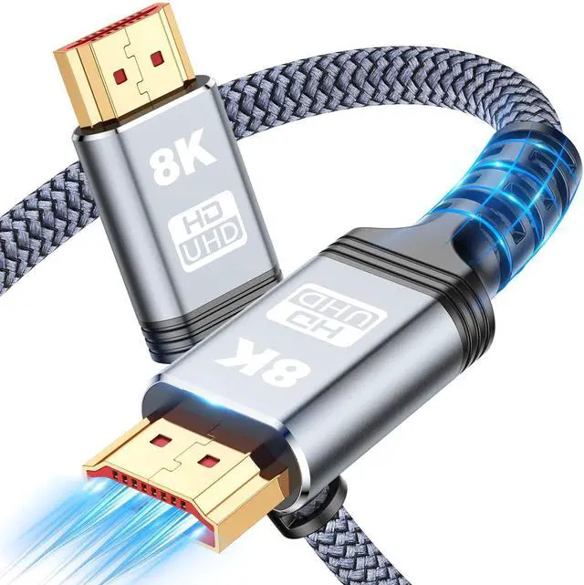 Main image of 8K 10K 4K HDMI Cable 48Gbps 3.3FT/1M, Certified Ultra High Speed HDMI Cable Braided Cord-4K@120Hz 8K@60Hz, DTS:X, HDCP 2.2 & 2.3, HDR 10 Compatible with Roku TV/PS5/HDTV/Blu-ray