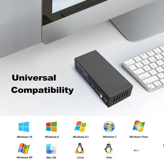 Alt view image 6 of 7 - HDMI KVM Switch Monitors 2 Computers, 8K60HZ/4K120Hz KVM Switch Dual Monitors 2 Computers with 4 USB 3.0 Port, HDMI KVM Switch 2 Port Support Button and Remote Switch, 2 PC Sharing 4 USB Devices