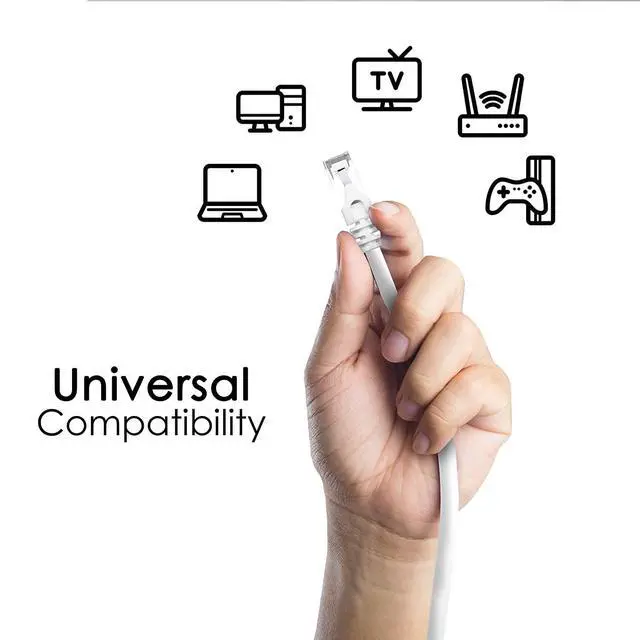 Alt view image 6 of 7 - 100ft / 30M Cat6 Ethernet Cable for Gaming, 100ft. LAN Network Patch Cord Wire -High Speed Internet Cable with Clips, RJ45, 24AWG, 500MHz Connectors for Router Modem, Compatible with PS4 PS5 (Gray)