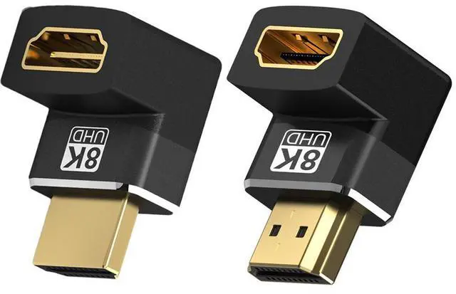 Main image of WRIARICH 8K HDMI 90 Degree and 270 Degree Adapter, HDMI Right Angle Adapter Male to Female HDMI 2.1 Cable Adapter with 8K@60Hz, 4K@120Hz, HDR, eARC for HDTV Switch Laptop PS4 PS5 Xbox, 2-Pack