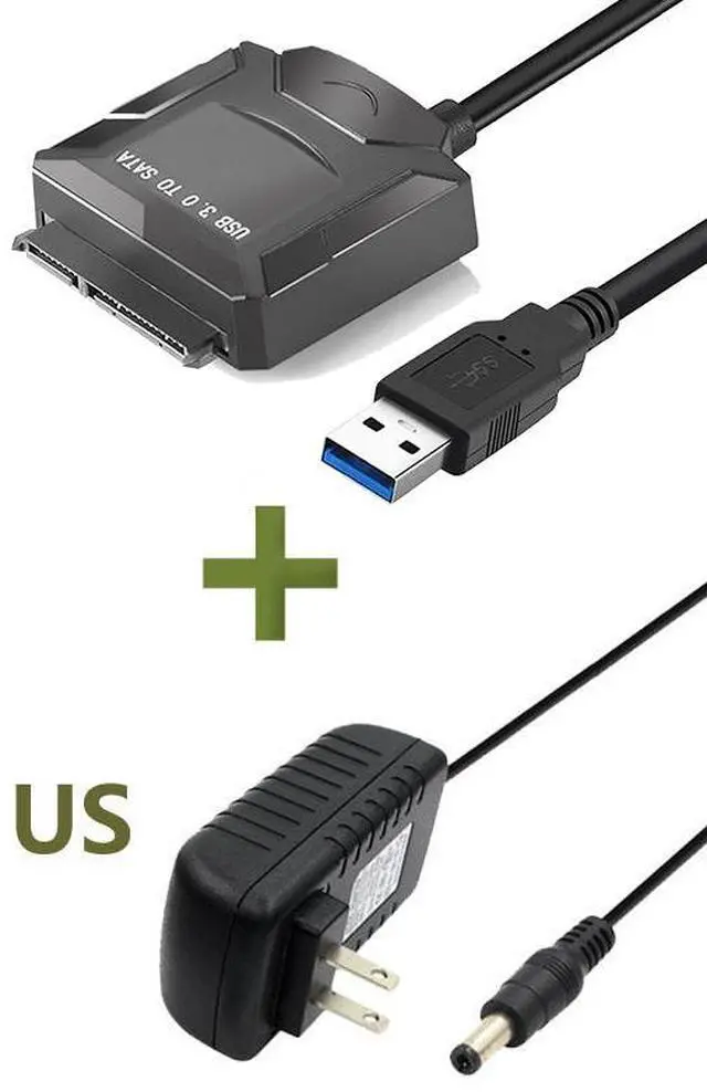 Main image of WRIARICH USB3.0 Adapter Cable Converter 22 pin USB 3.0 to SATA Cable with Power Adapter For 2.5 inch 3.5 inch HDD SSD Hard Disk, Support UASP