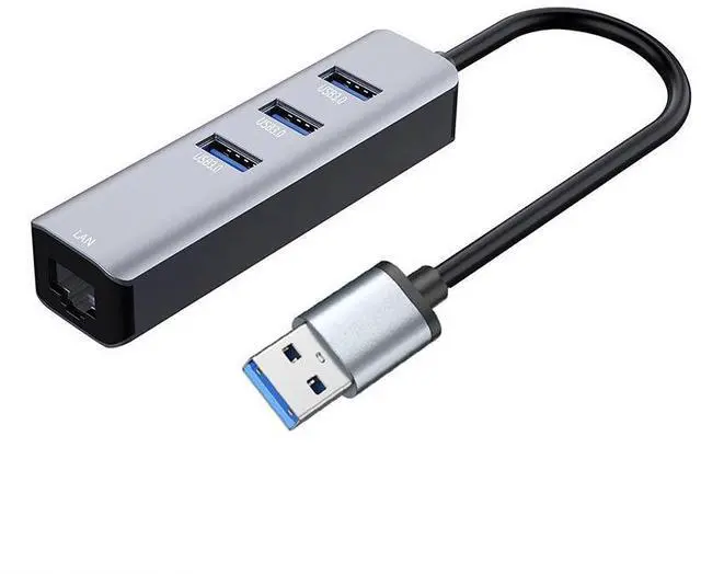 Main image of WRIARICH USB 3.0 to Ethernet Adapter, 3-Port USB 3.0 Hub with RJ45 10/100/1000 Gigabit Ethernet Adapter Support Windows 10,8.1,Mac OS, Surface Pro,Linux,Chromebook and More