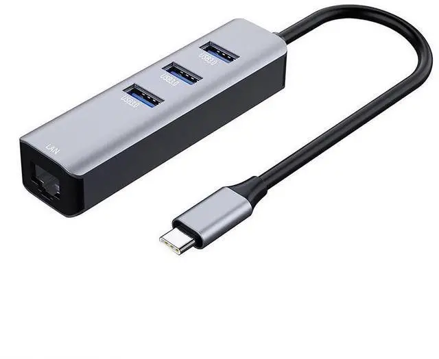Main image of WRIARICH USB C to Ethernet Adapter, 4-in-1 USB-C/Thunderbolt 3 to Gigabit Ethernet LAN Network Adapter for MacBook Pro/Air 2021/2020/2019, iPad Pro 2021, Chromebook, XPS, Surface Book 3/2/Go