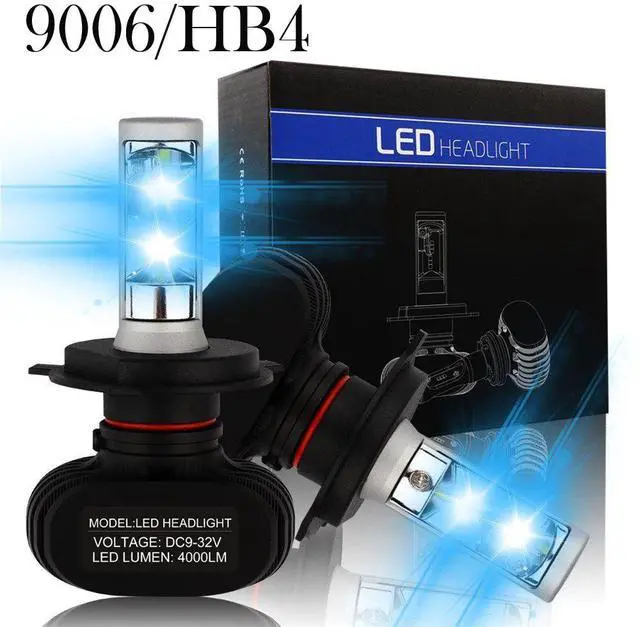 Main image of WRIARICH 9006/HB4 LED Headlight Bulbs Conversion Kit -6500K Cool White Headlamps Waterproof IP68 CSP Chip 8000LM/Set (4000LM/each bulb) L/25W,H/25W