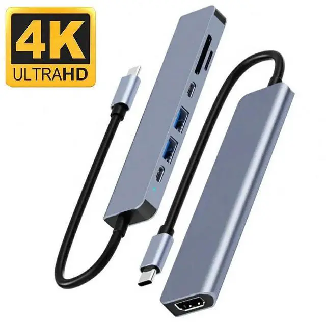Main image of WRIARICH USB C Hub, 7 in 1 USB C Docking Station with 4K HDMI,100W PD, USB-C Port, USB 3.0, USB 2.0,TF/SD Card Reader, USB Hub for Laptop, MacBook Pro/Air/Mac and More Devices