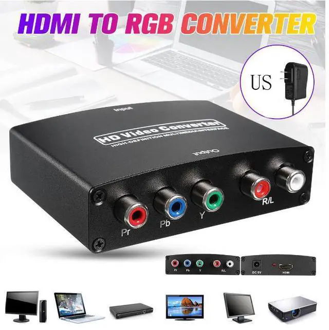 Main image of Component to HDMI Adapter, HDMI TO YPbPr Coverter + R/L, Component 5RCA RGB to HDMI Converter Adapter, Supports 1080P Video Audio Converter Adapter for DVD PSP Xbox 360